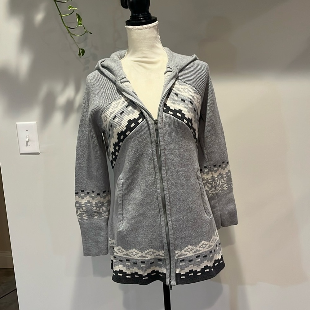 Athleta heavy weight double zipper sweater. Size S